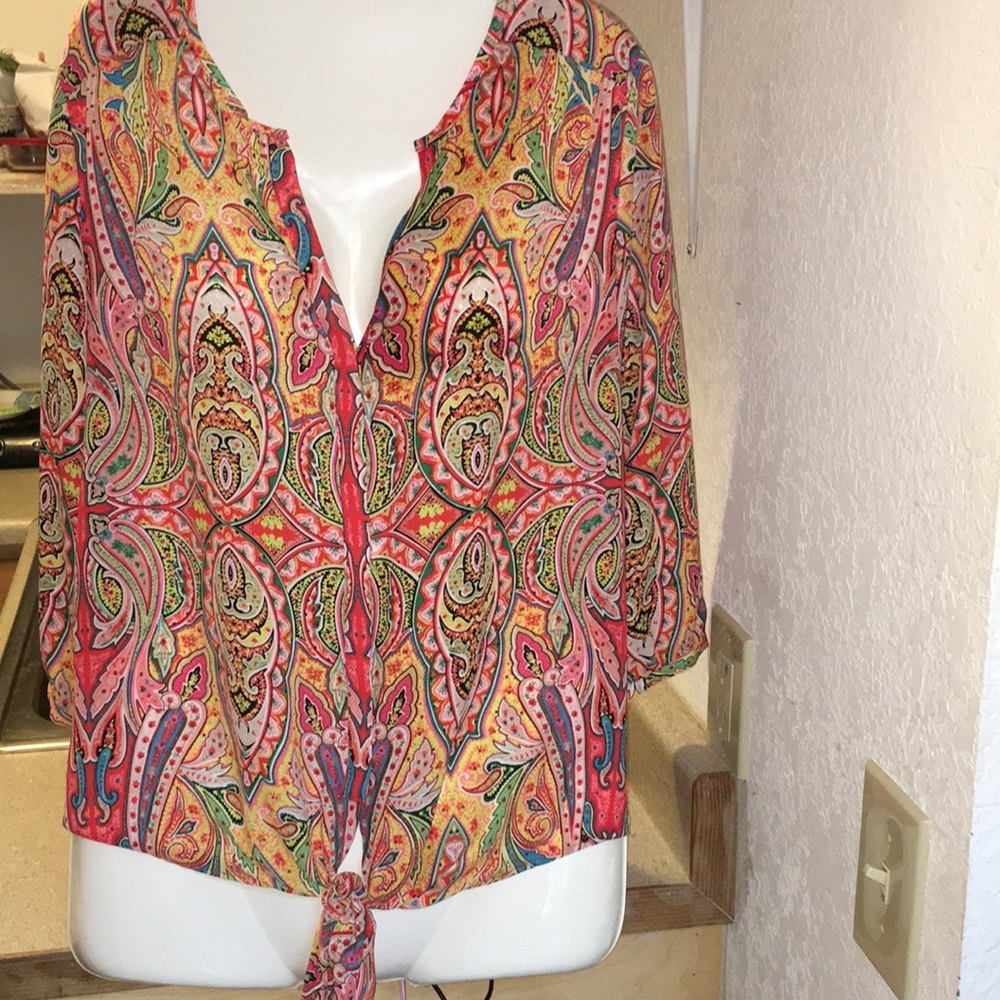 Bright paisley blouse
